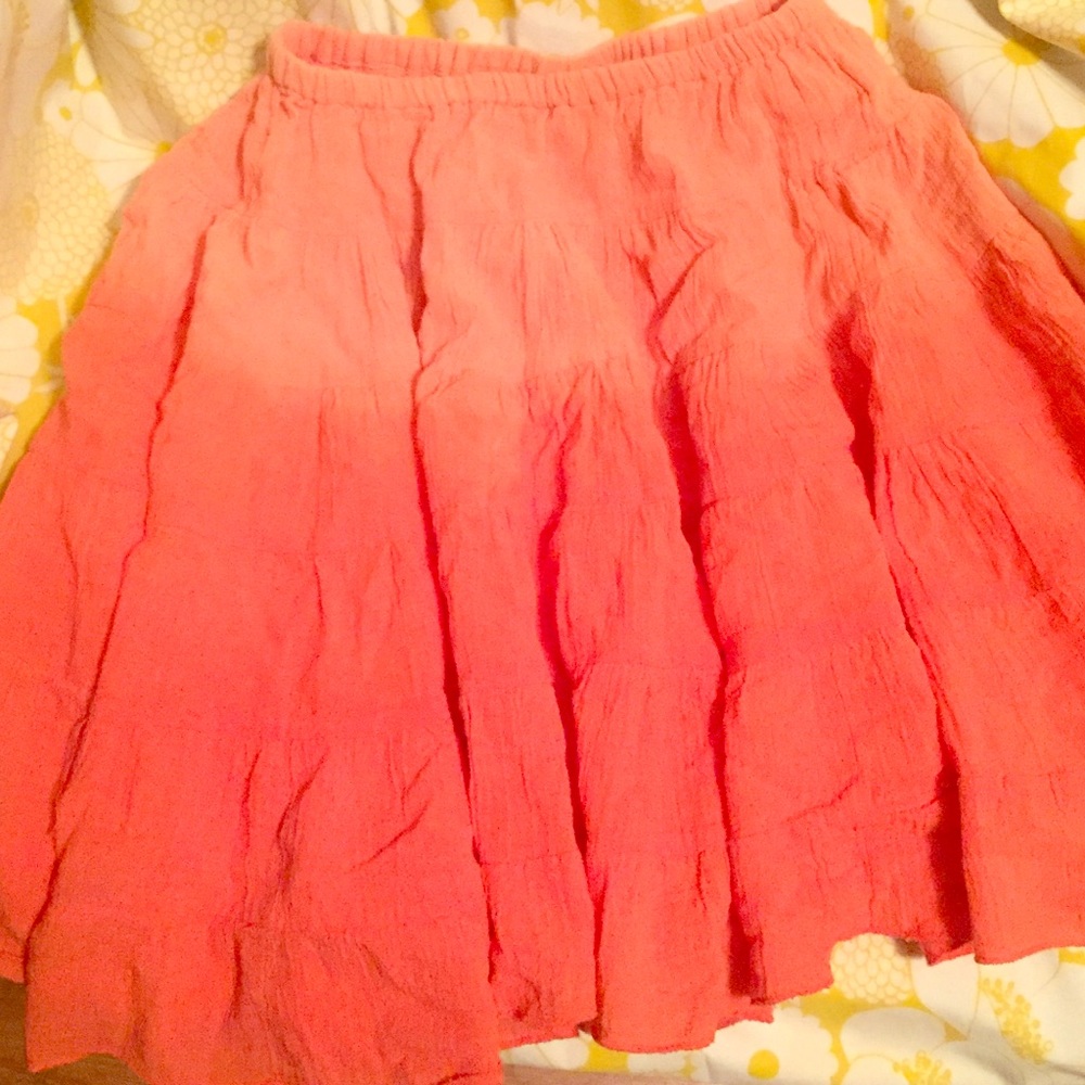✳️FREE w/ Any Purchase✳️Orange Ombré Crinkle Skirt